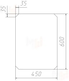 Зеркало Домино Грани 01 450*600