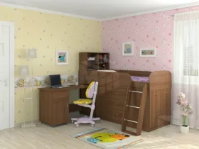 Кровать чердак Дюймовочка-1