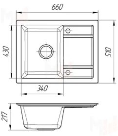 Мойка для кухни Florentina Липси-660