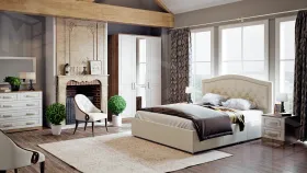 Мягкая кровать с подъемным механизмом Адель СМ-300.01.11(5)