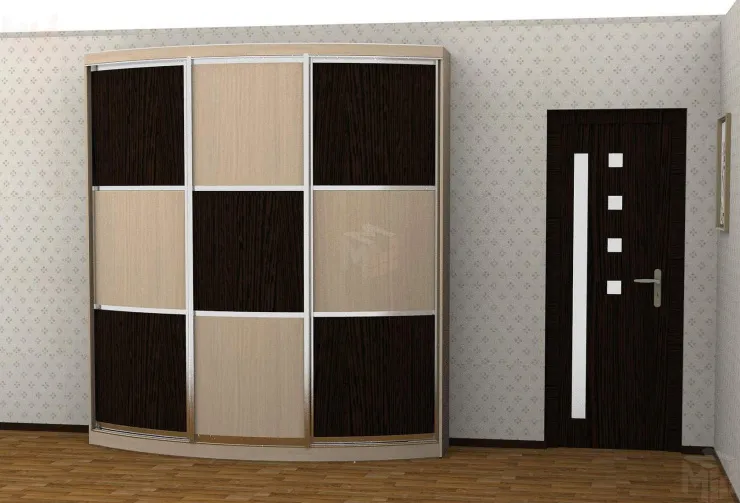 Шкаф-купе с радиусными дверями Радион Line