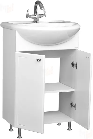 Тумба под умывальник Домино "Уют 50 Классик" без ящика Айсберг