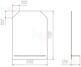 Зеркало Домино Дом 500*700 с полкой