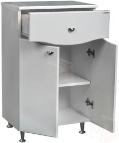 Комод Домино 50 Волна с верхним ящиком В1 Айсберг