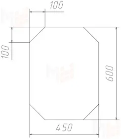 Зеркало Домино Грани 02 450*600