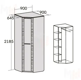 Шкаф угловой Элана