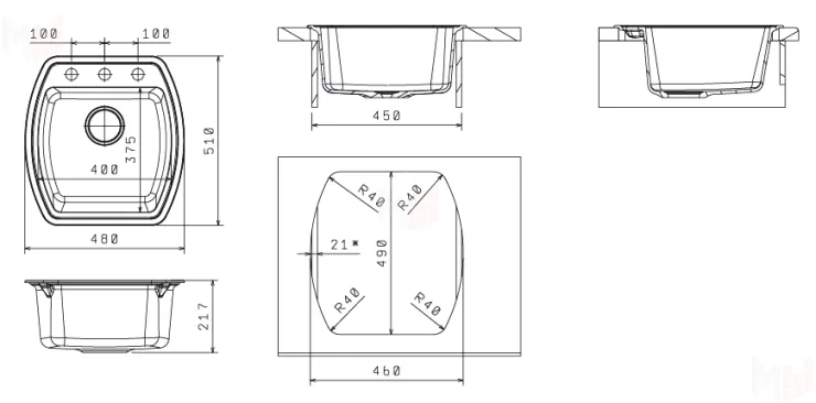 Мойка Нире 480