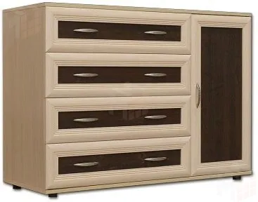 Комод с 4 ящиками и дверцей № 117