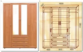 Шкаф четырехстворчатый № 148