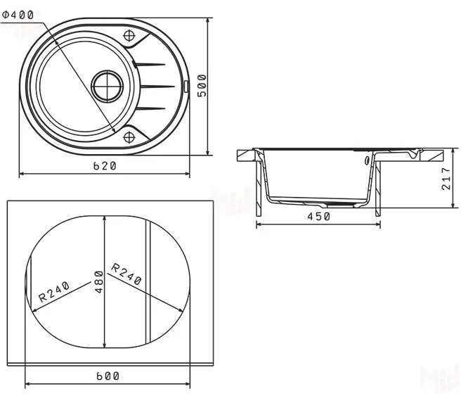Мойка Родос 620