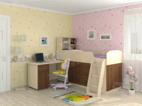 Кровать чердак Дюймовочка-1