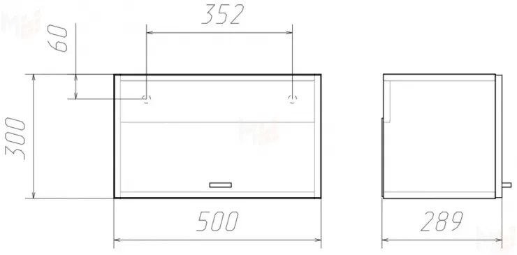 Шкаф навесной Домино Классик 01-50 Айсберг