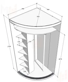 Радиусный шкаф-купе Радион-1