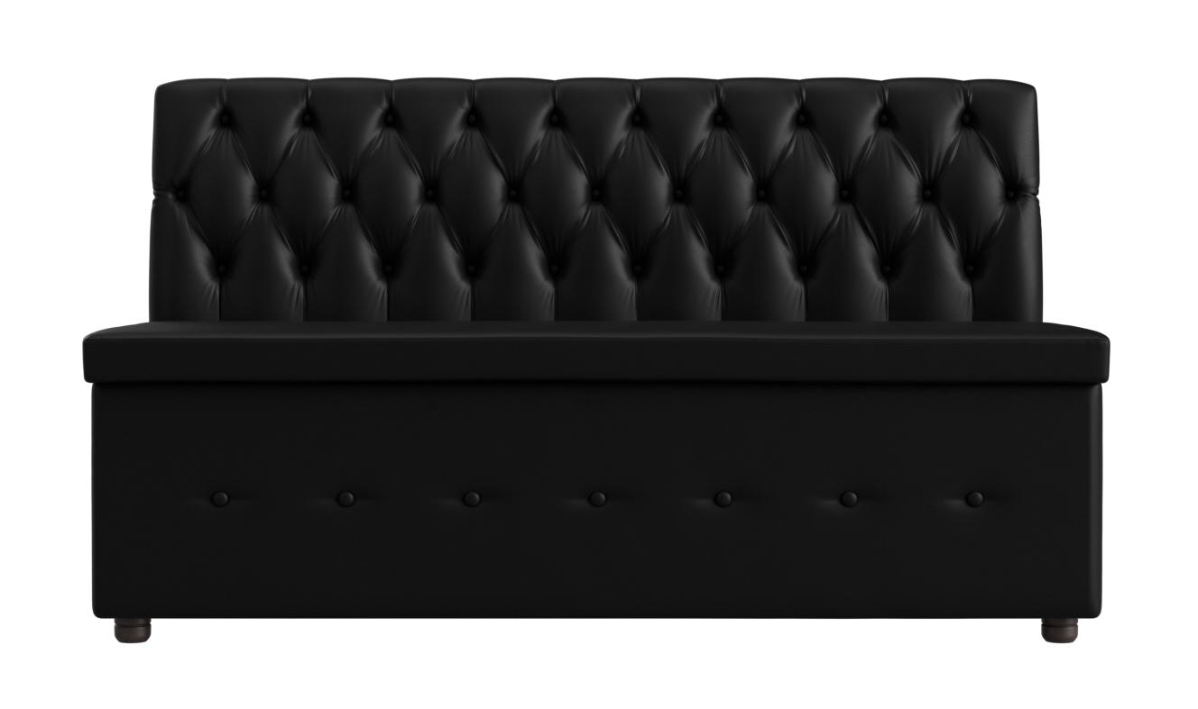 Кухонный прямой диван Вента (Черный)