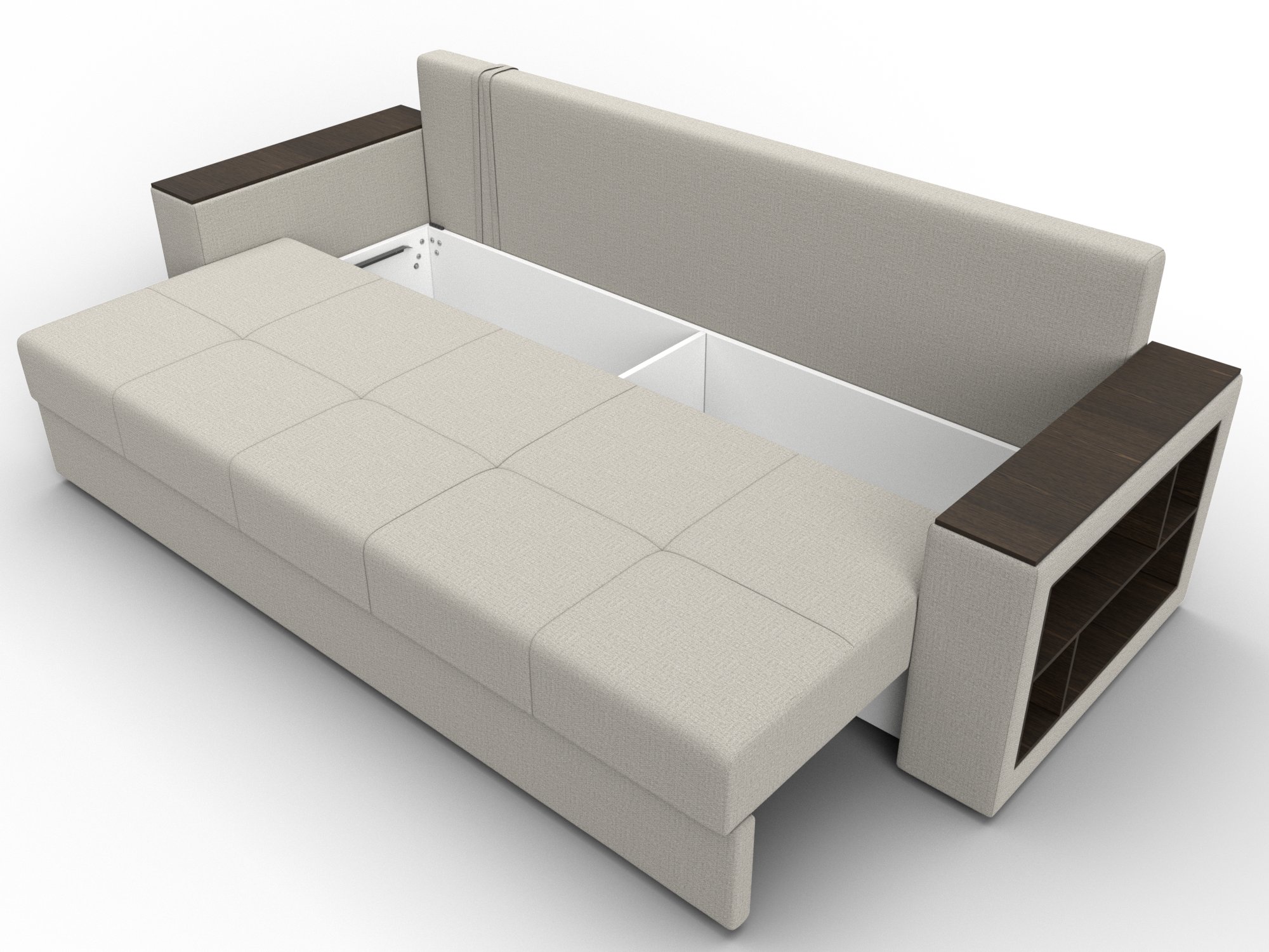 Диван прямой Дубай Лайт ( Амур 02 бежевый )