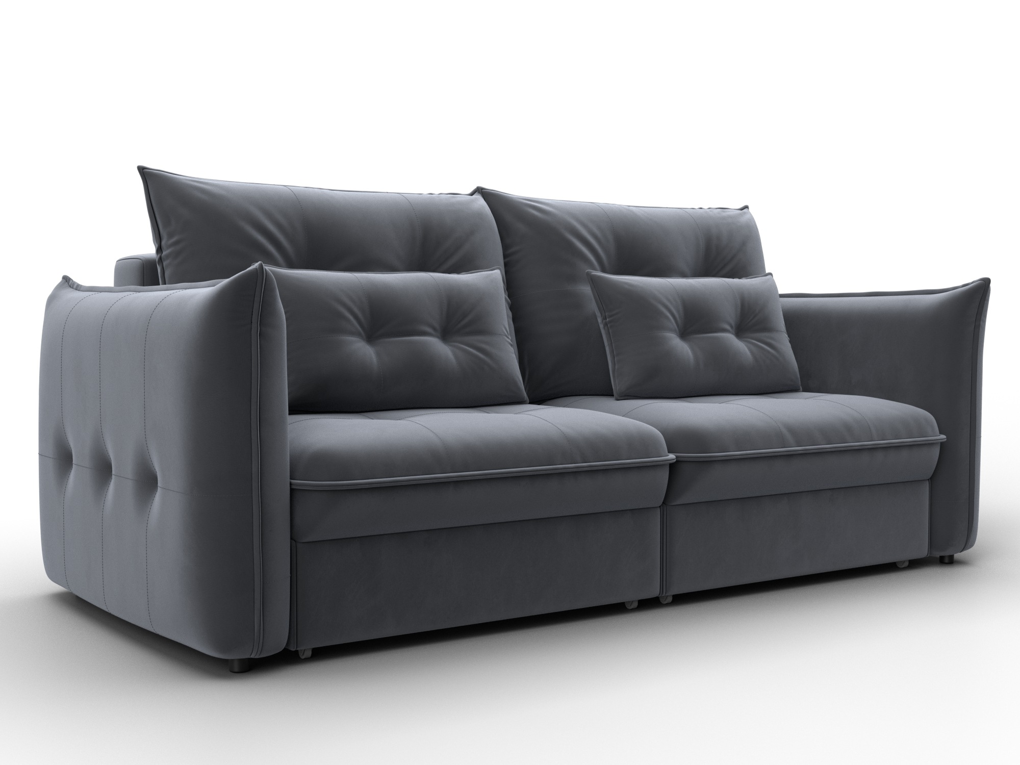 Диван прямой Лига-100 НПБ ( SEVEN 17 серый )