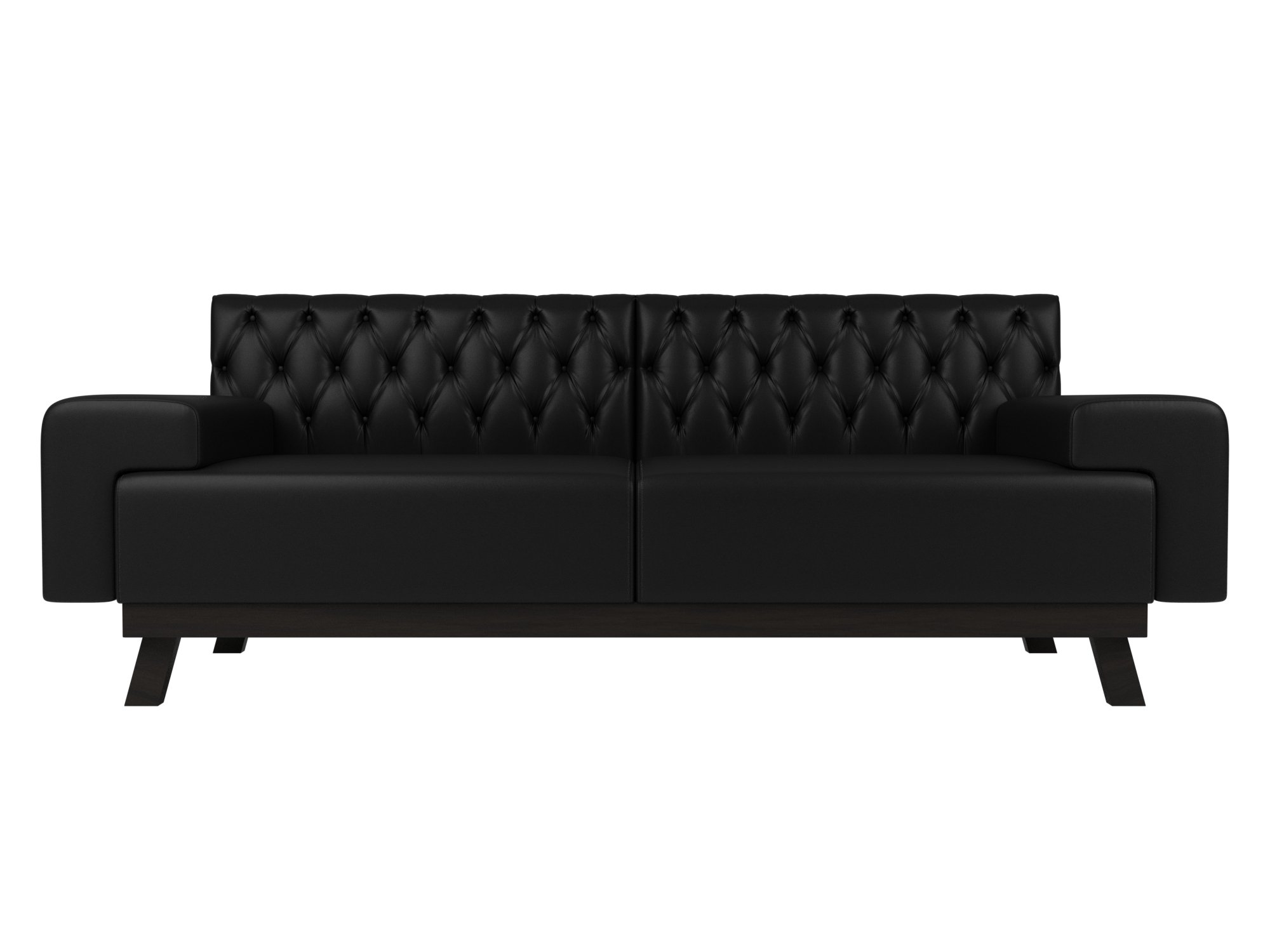 Прямой диван Мюнхен Люкс (Черный)