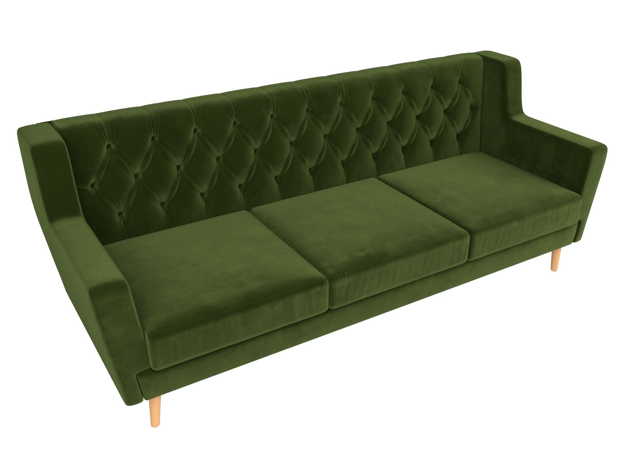 Прямой диван Брайтон 3 Люкс (Зеленый)