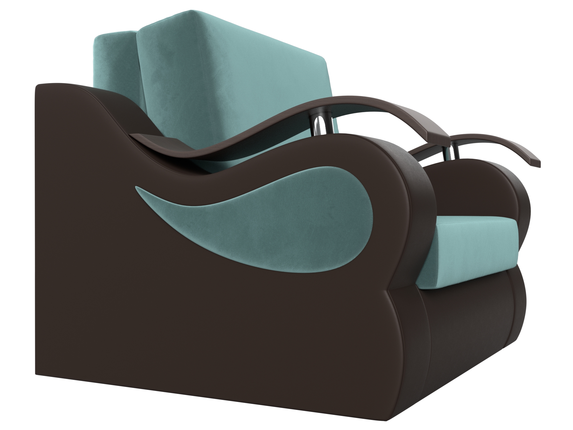 Кресло-кровать Меркурий 60 (Бирюзовый\Коричневый)