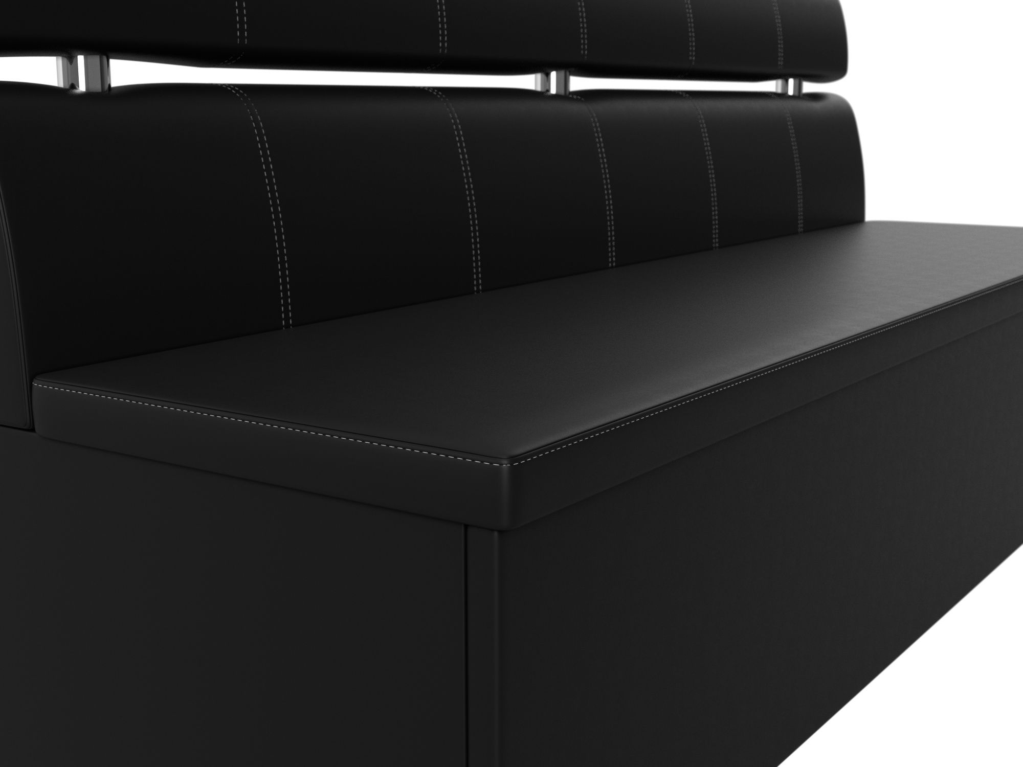 Кухонный прямой диван Классик (Черный)