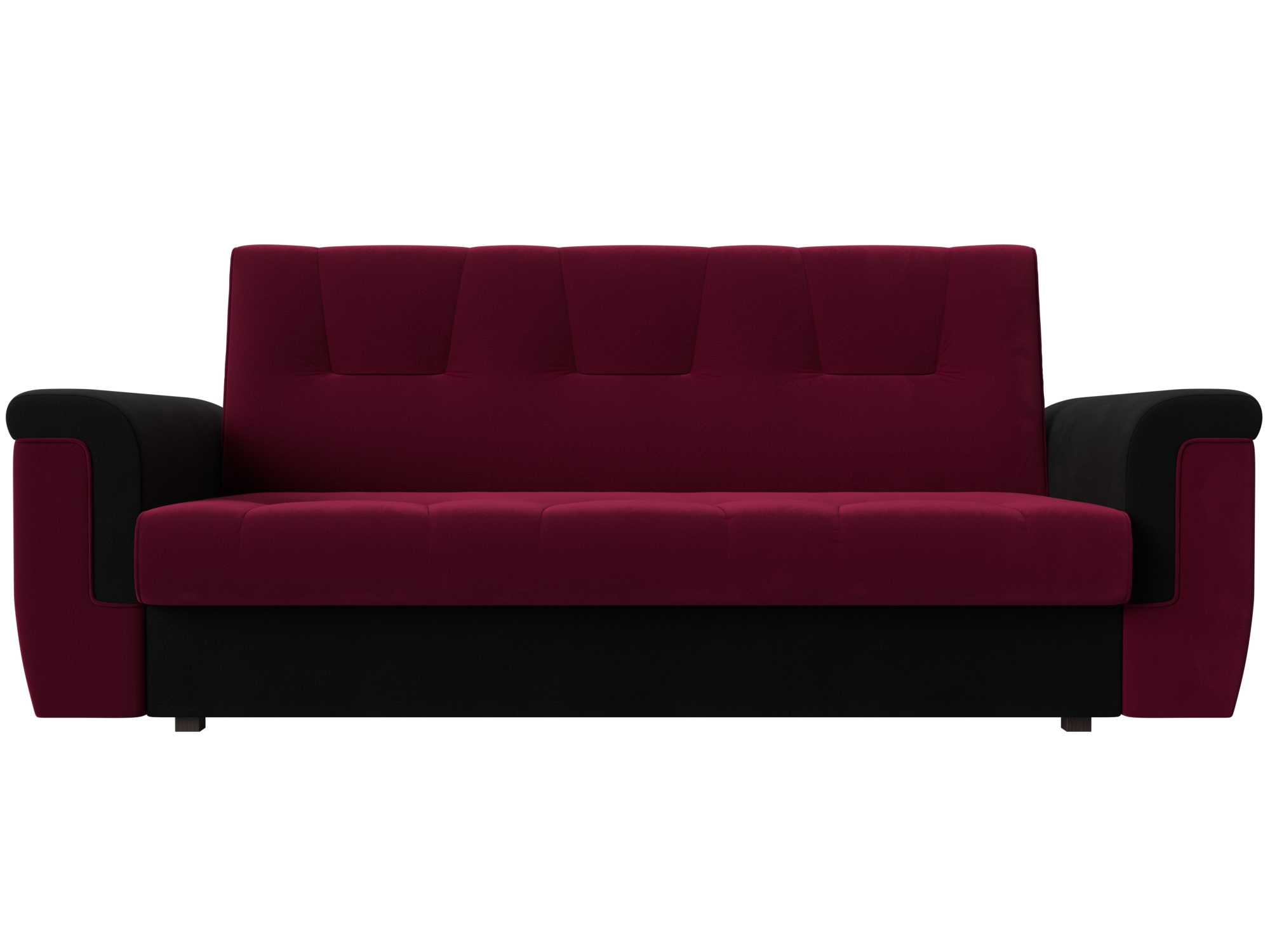 Прямой диван Эллиот (Бордовый\Черный)