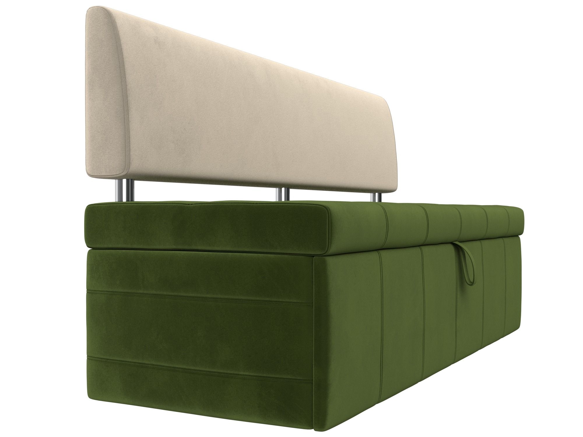 Кухонный прямой диван Стоун (Зеленый\Бежевый)
