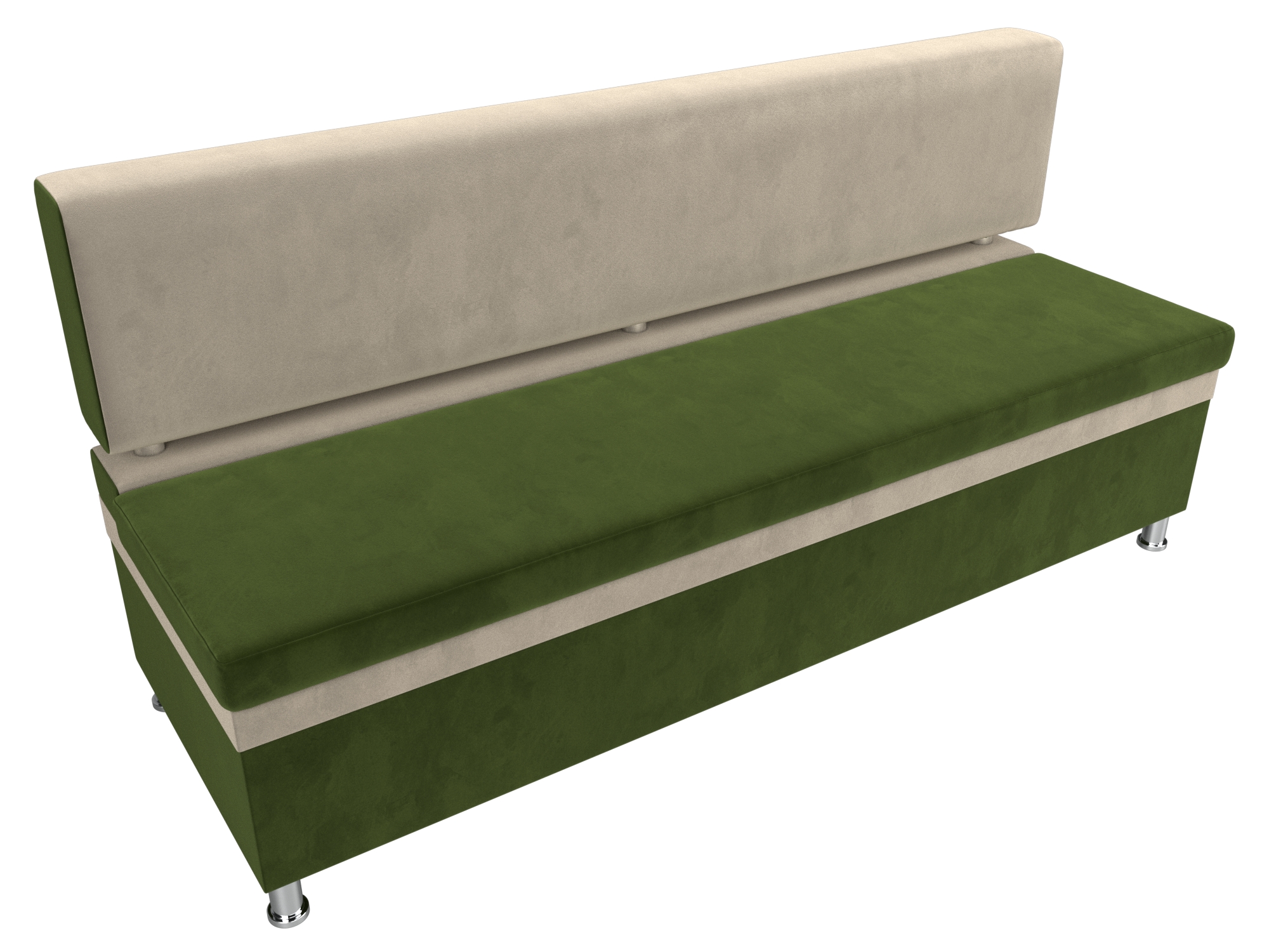 Кухонный прямой диван Стайл (Зеленый\Бежевый)