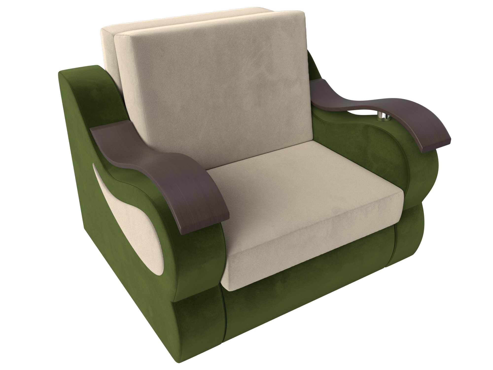 Кресло-кровать Меркурий 60 (Бежевый\Зеленый)