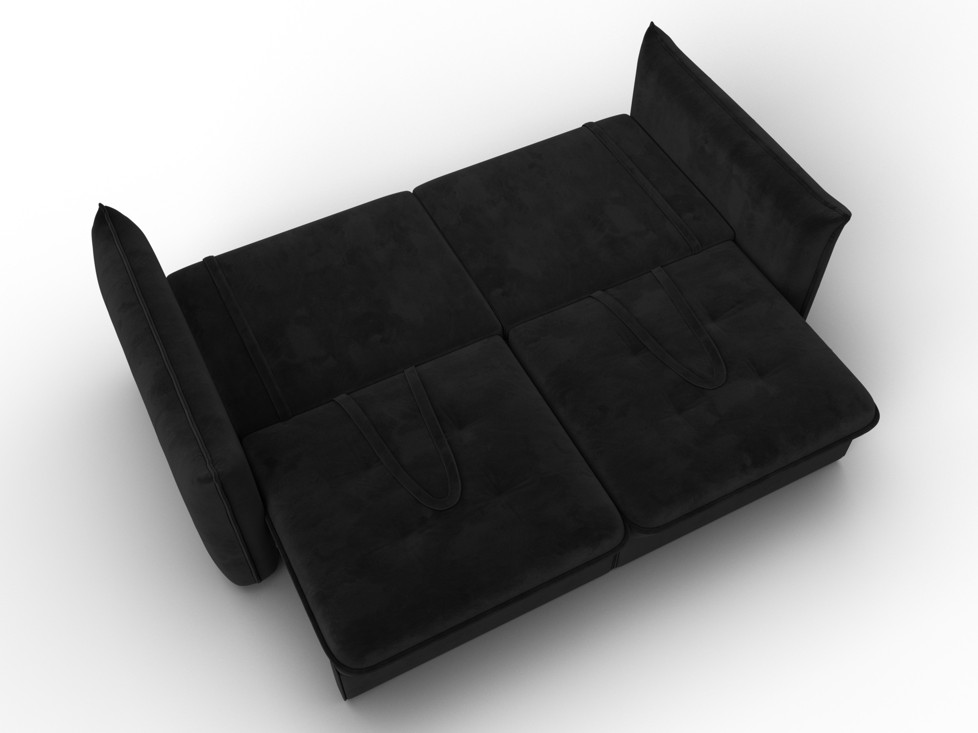 Диван прямой Лига-100 НПБ ( SEVEN 35 черный )