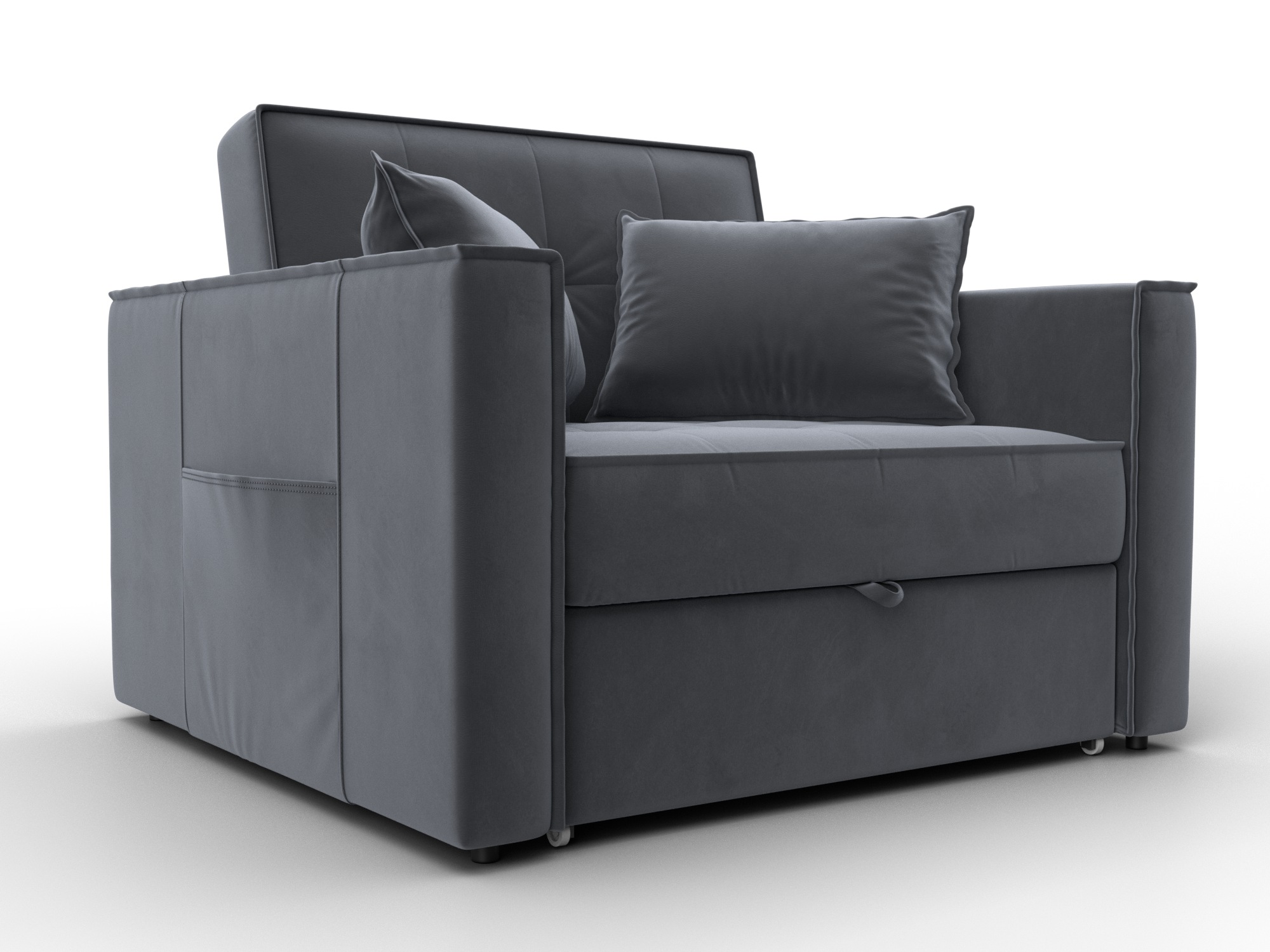 Кресло-кровать Лига-104 (80) ( SEVEN 17 серый )