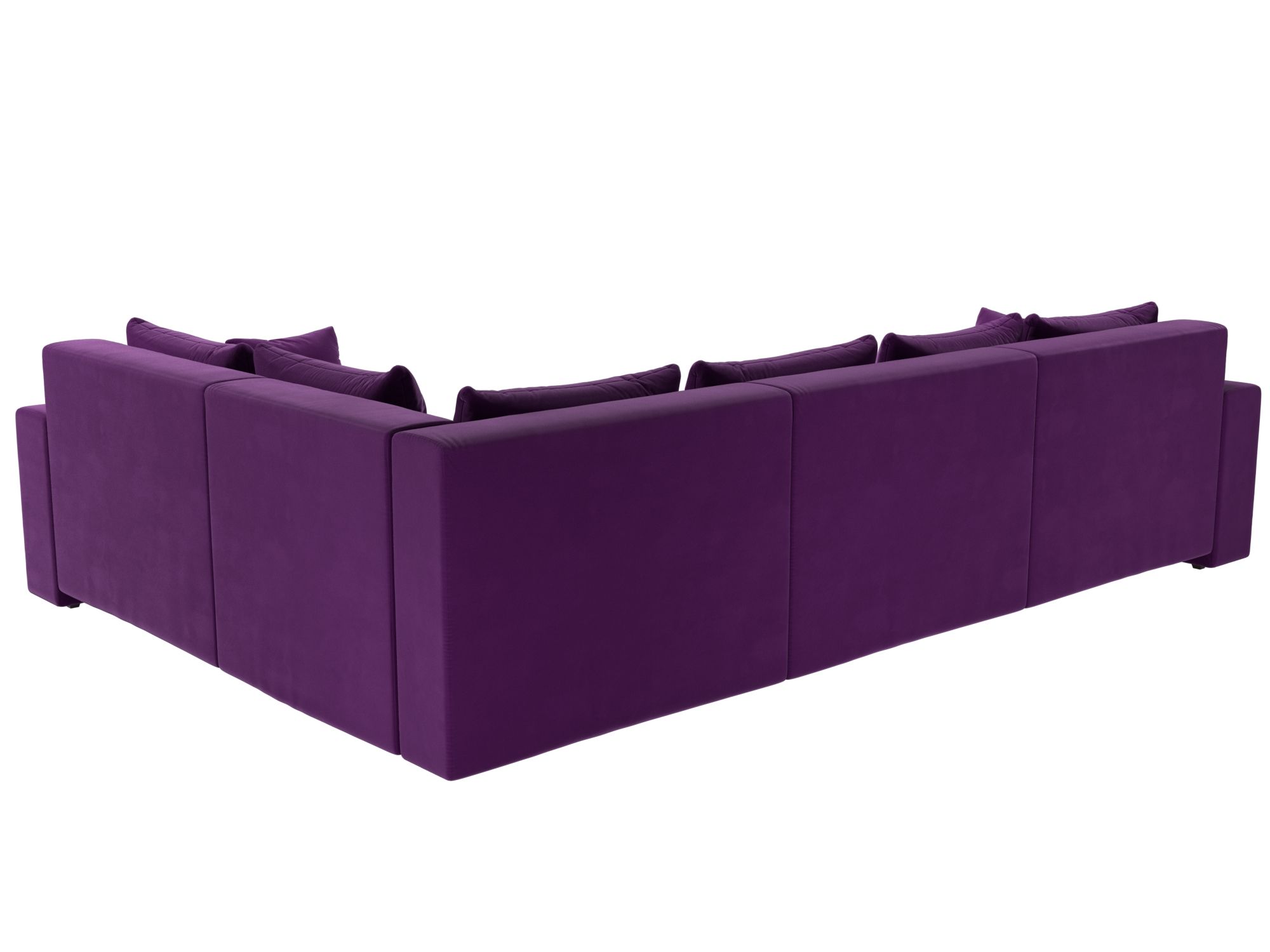 Угловой диван Майами Long правый угол (Фиолетовый\Фиолетовый\Черный)