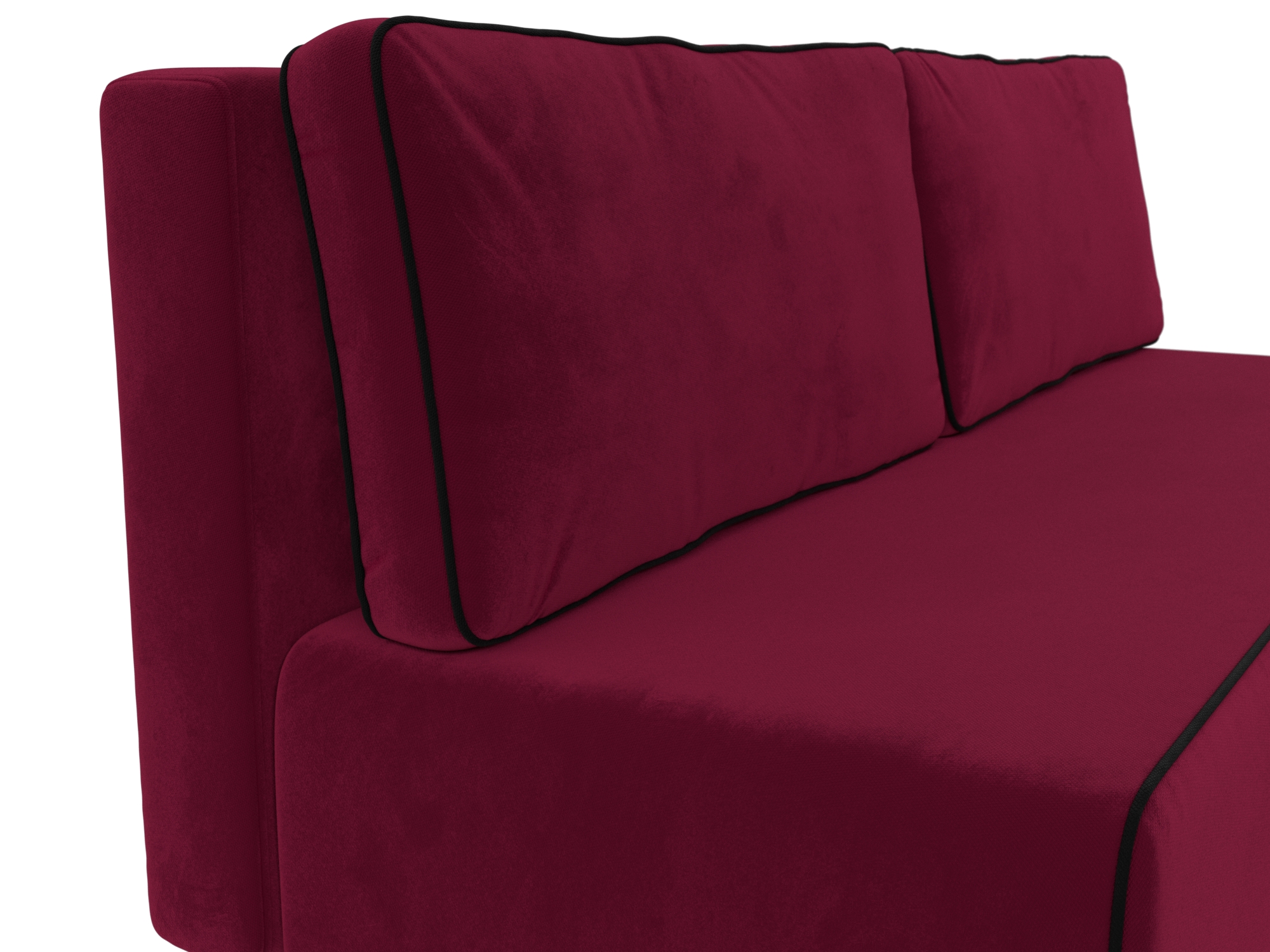 Прямой диван Уно (Бордовый\Черный)