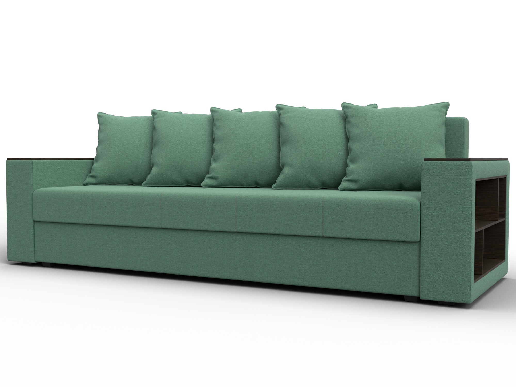 Диван прямой Дубай Лайт ( Амур 11 зеленый )