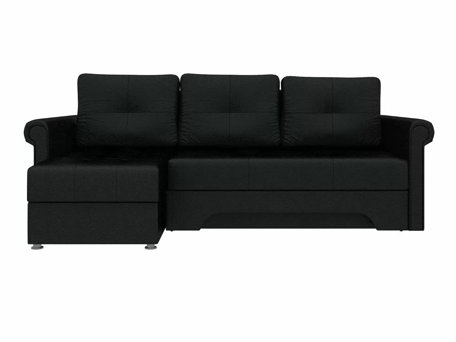 Угловой диван Леон левый угол (Черный)
