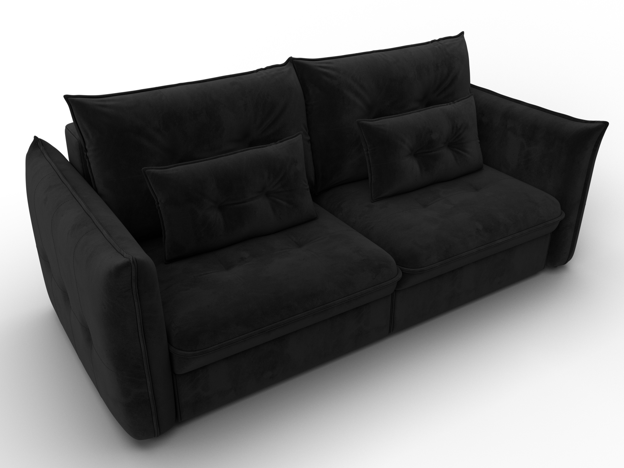 Диван прямой Лига-100 НПБ ( SEVEN 35 черный )