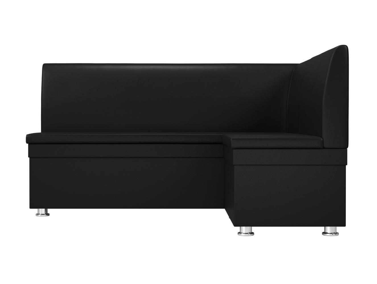 Кухонный угловой диван Уют правый угол (Черный)