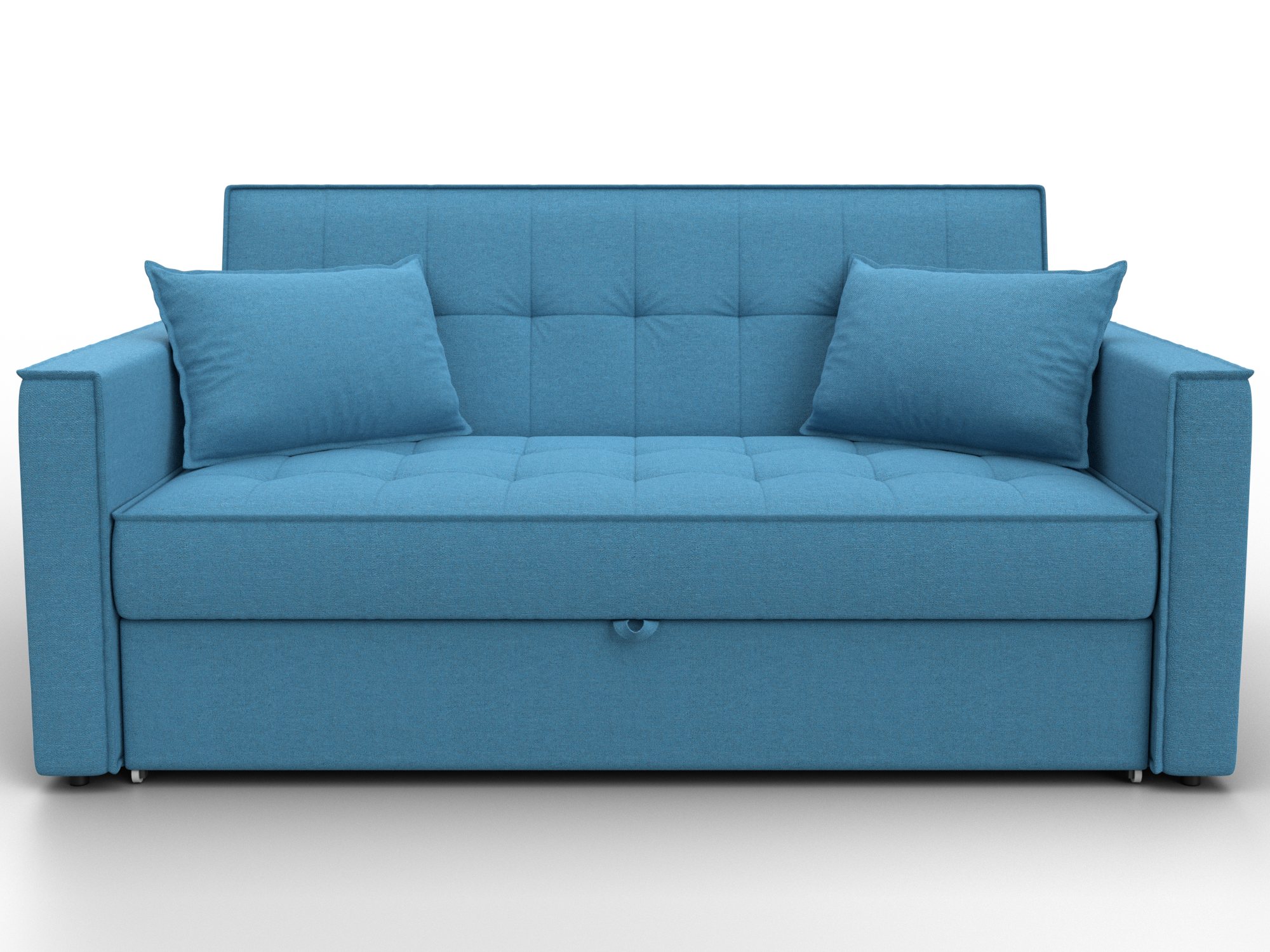 Диван прямой Лига-104 (140) ( Амур 10 голубой )