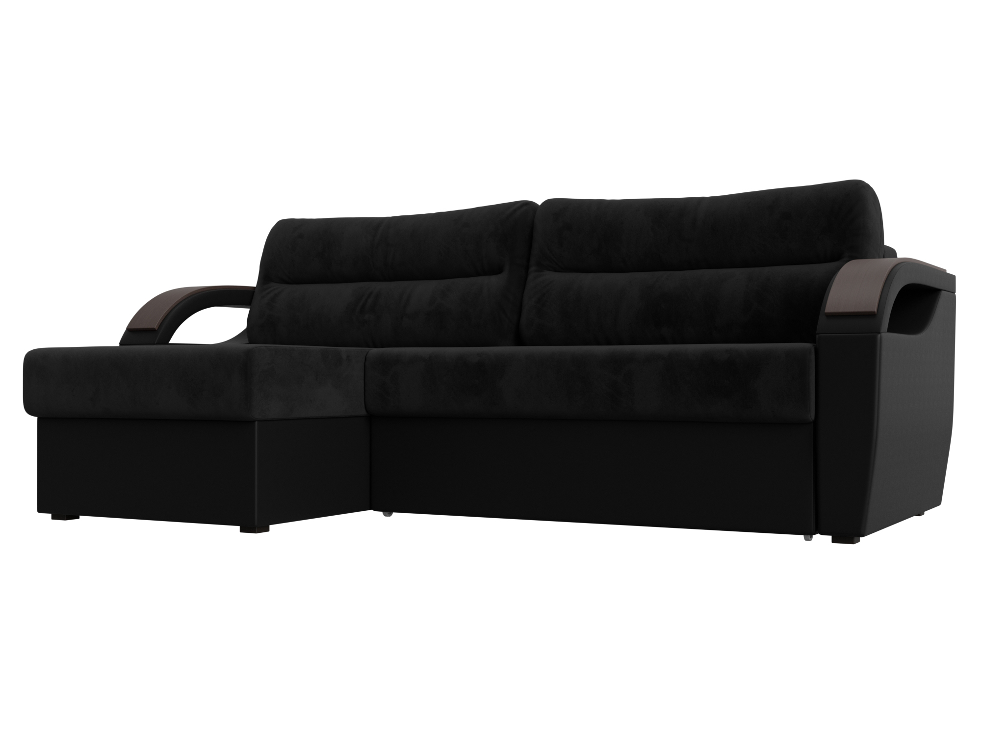 Угловой диван Форсайт левый угол (Черный\Черный)