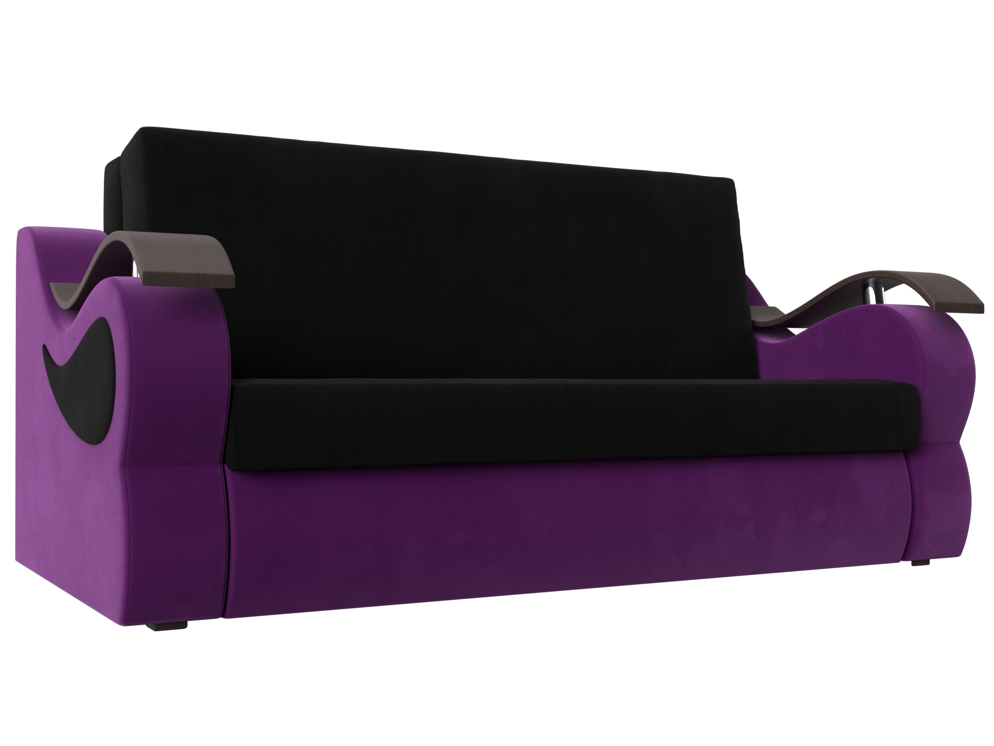 Прямой диван Меркурий 160 (черный\фиолетовый)