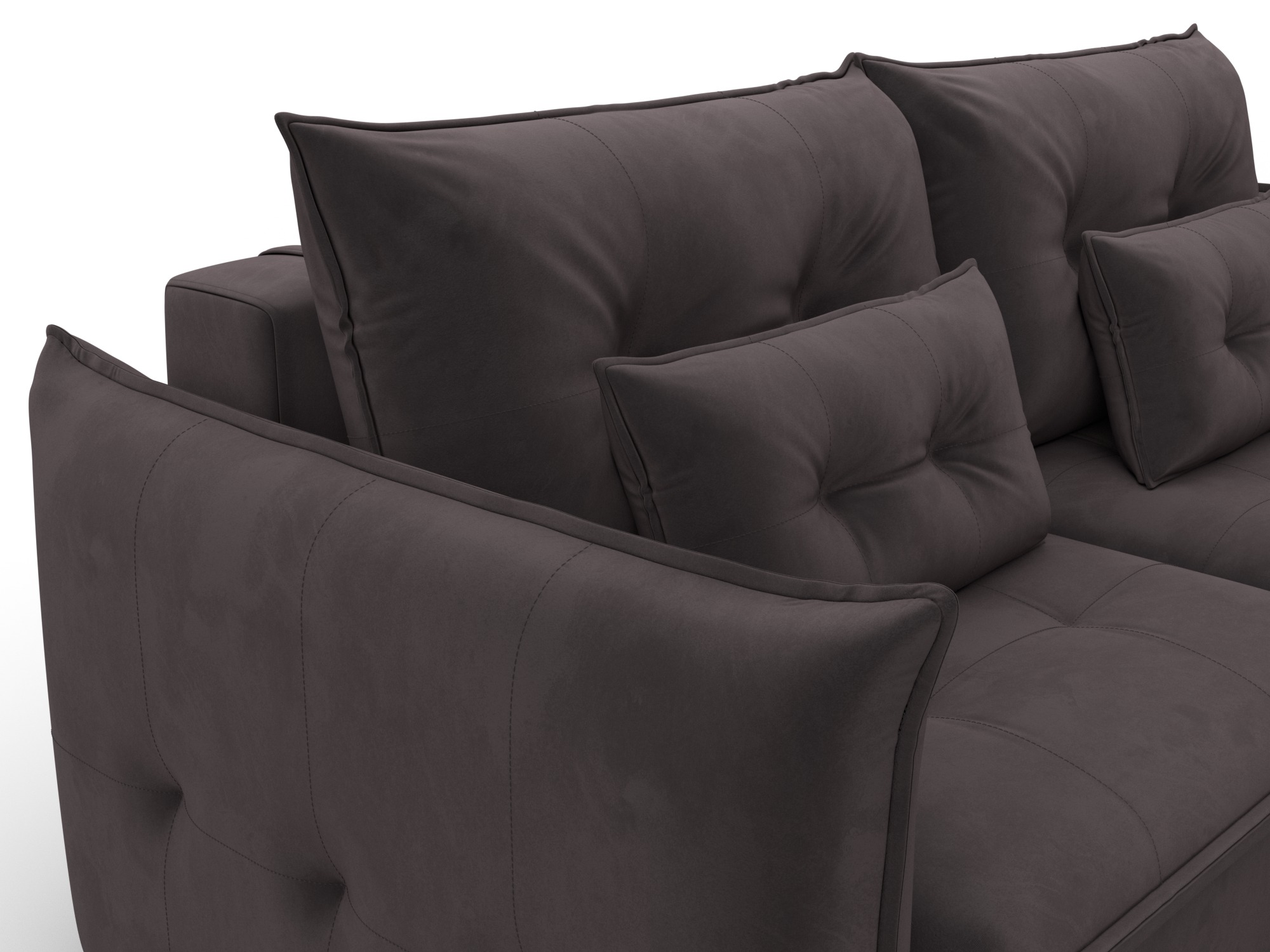 Диван прямой Лига-100 НПБ ( SEVEN 727 коричневый )