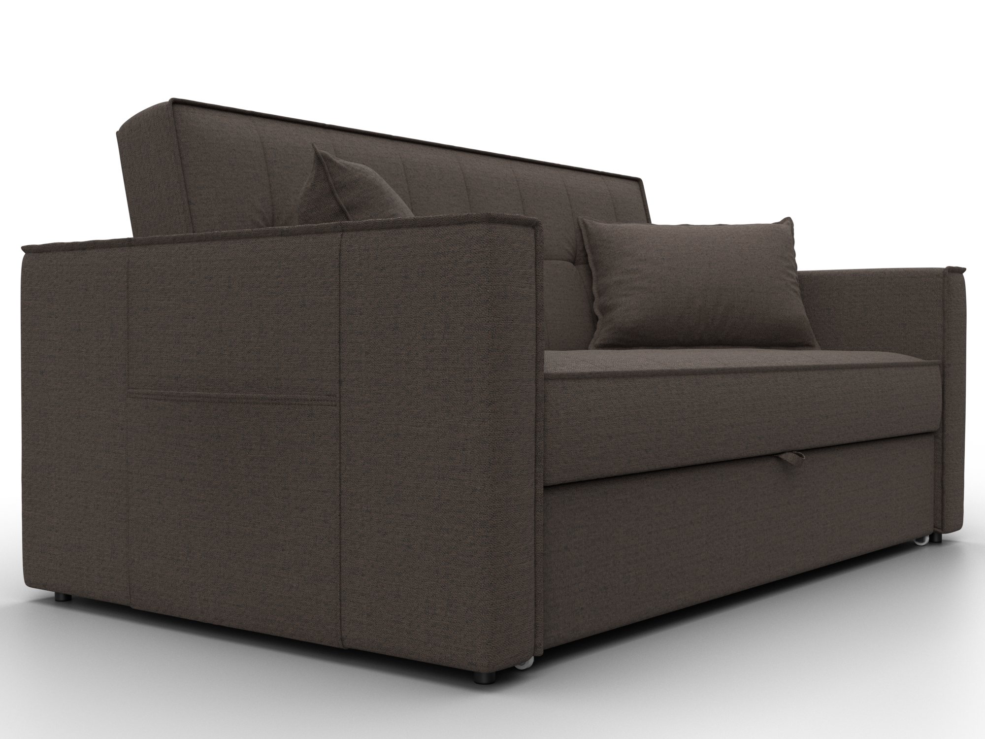 Диван прямой Лига-104 (140) ( Амур 05 коричневый )