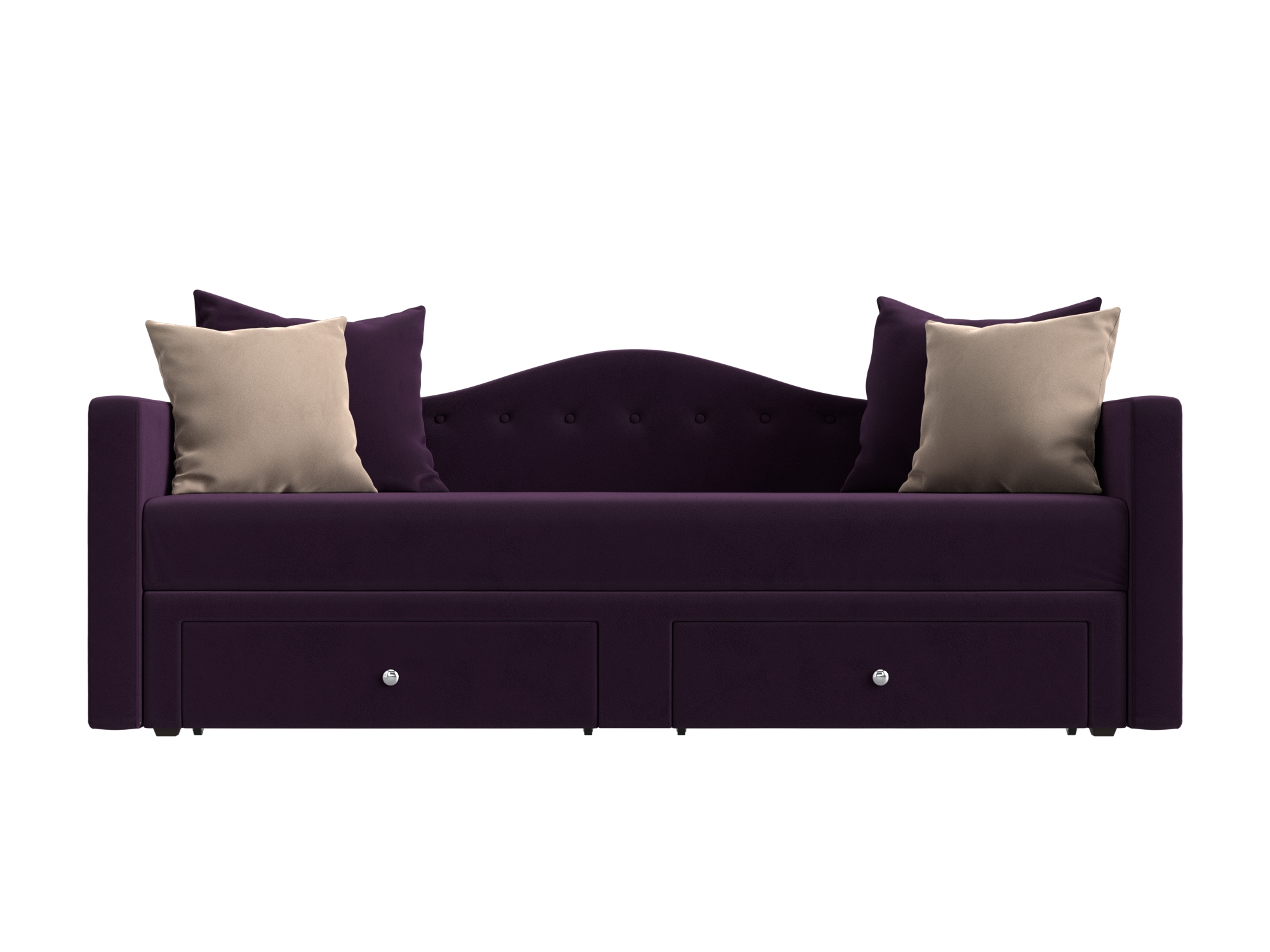 Детский прямой диван Дориан (Фиолетовый\Бежевый)