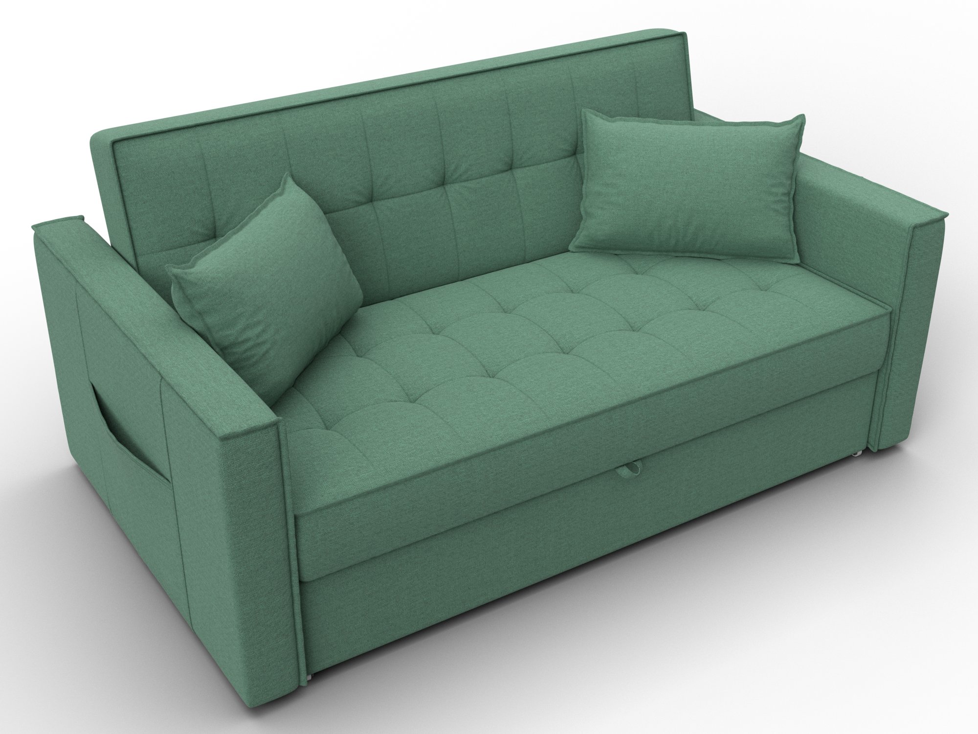 Диван прямой Лига-104 (140) ( Амур 11 зеленый )