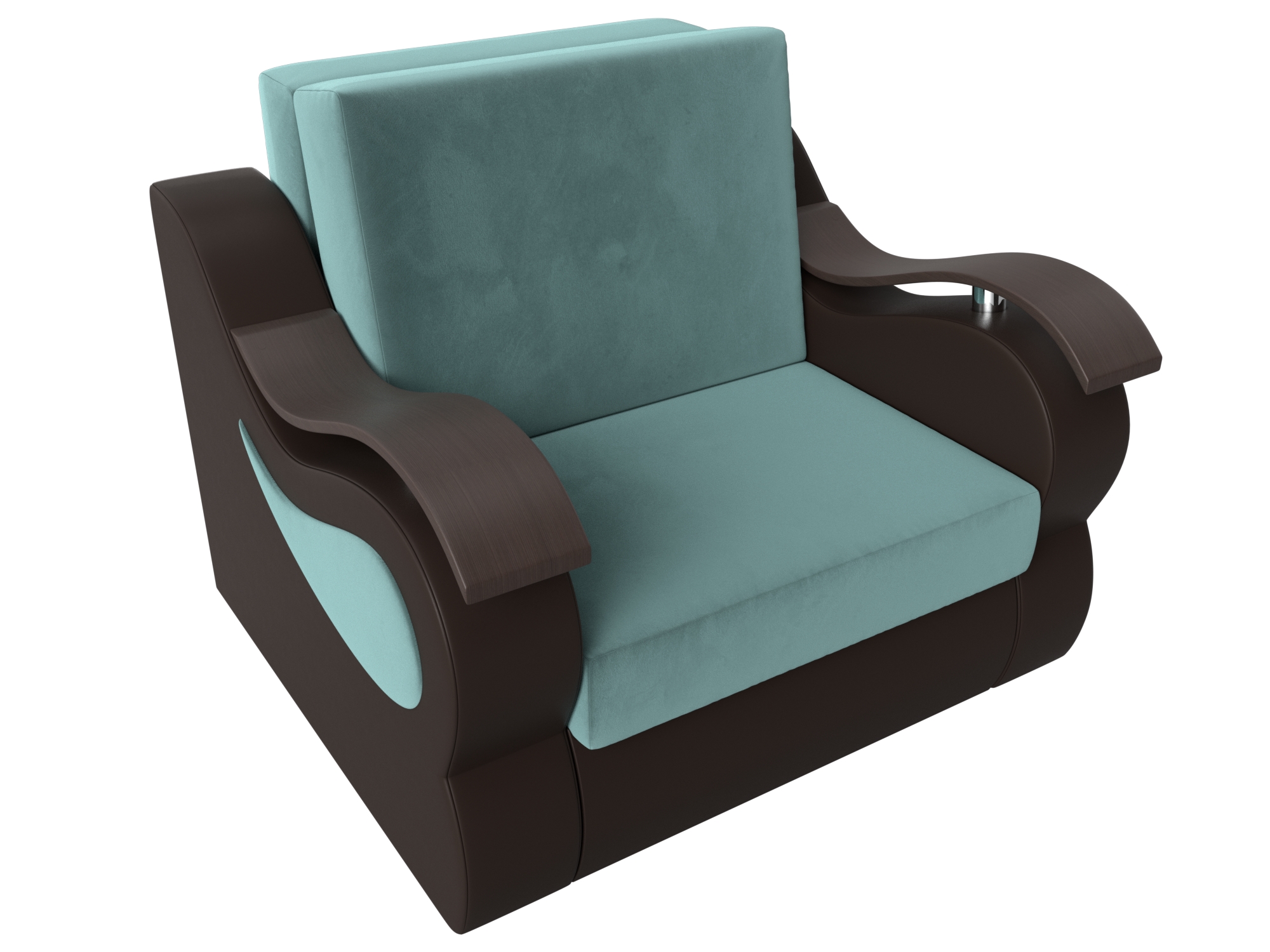Кресло-кровать Меркурий 60 (Бирюзовый\Коричневый)