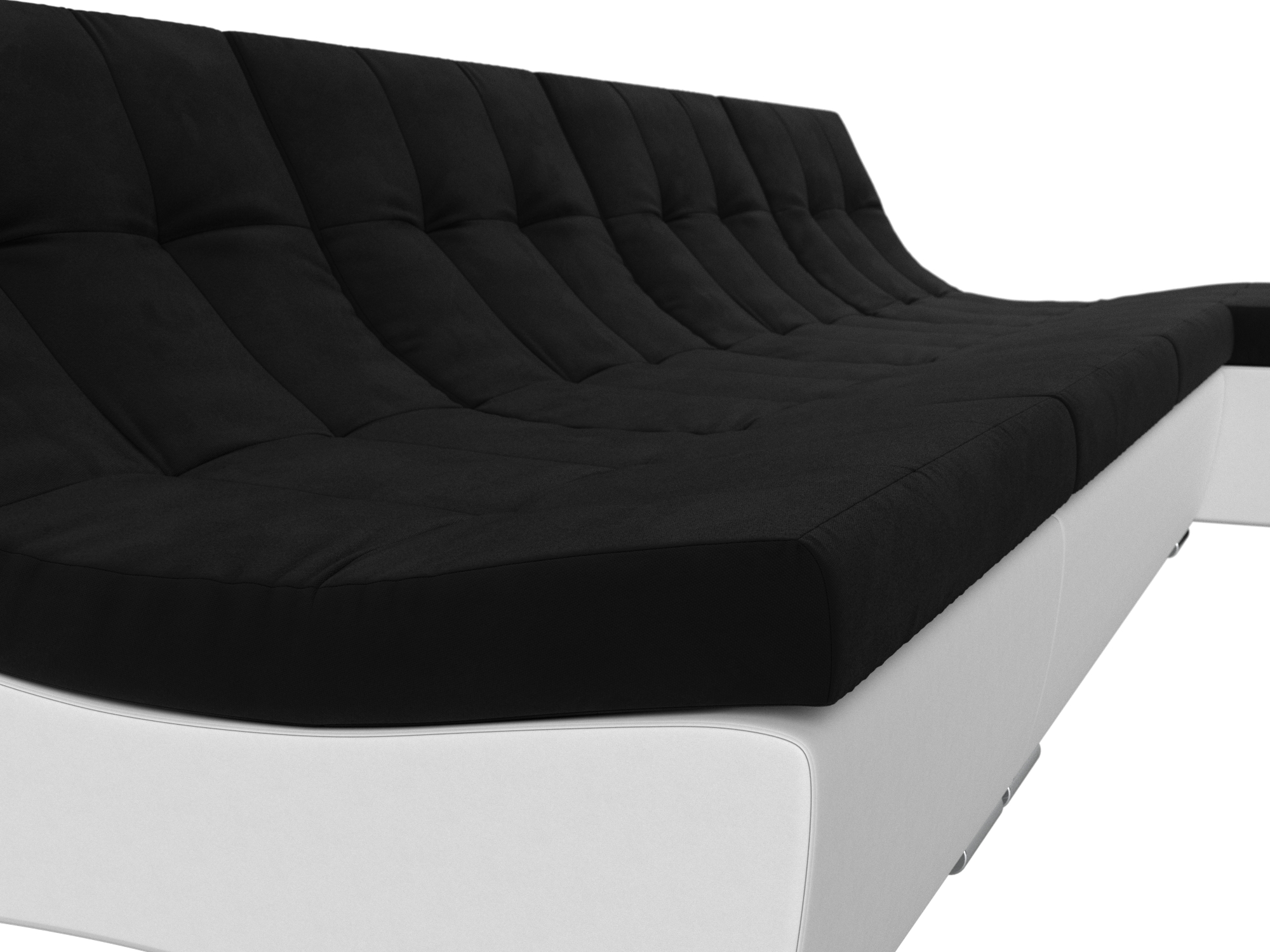 Угловой модульный диван Монреаль (Черный\Белый)