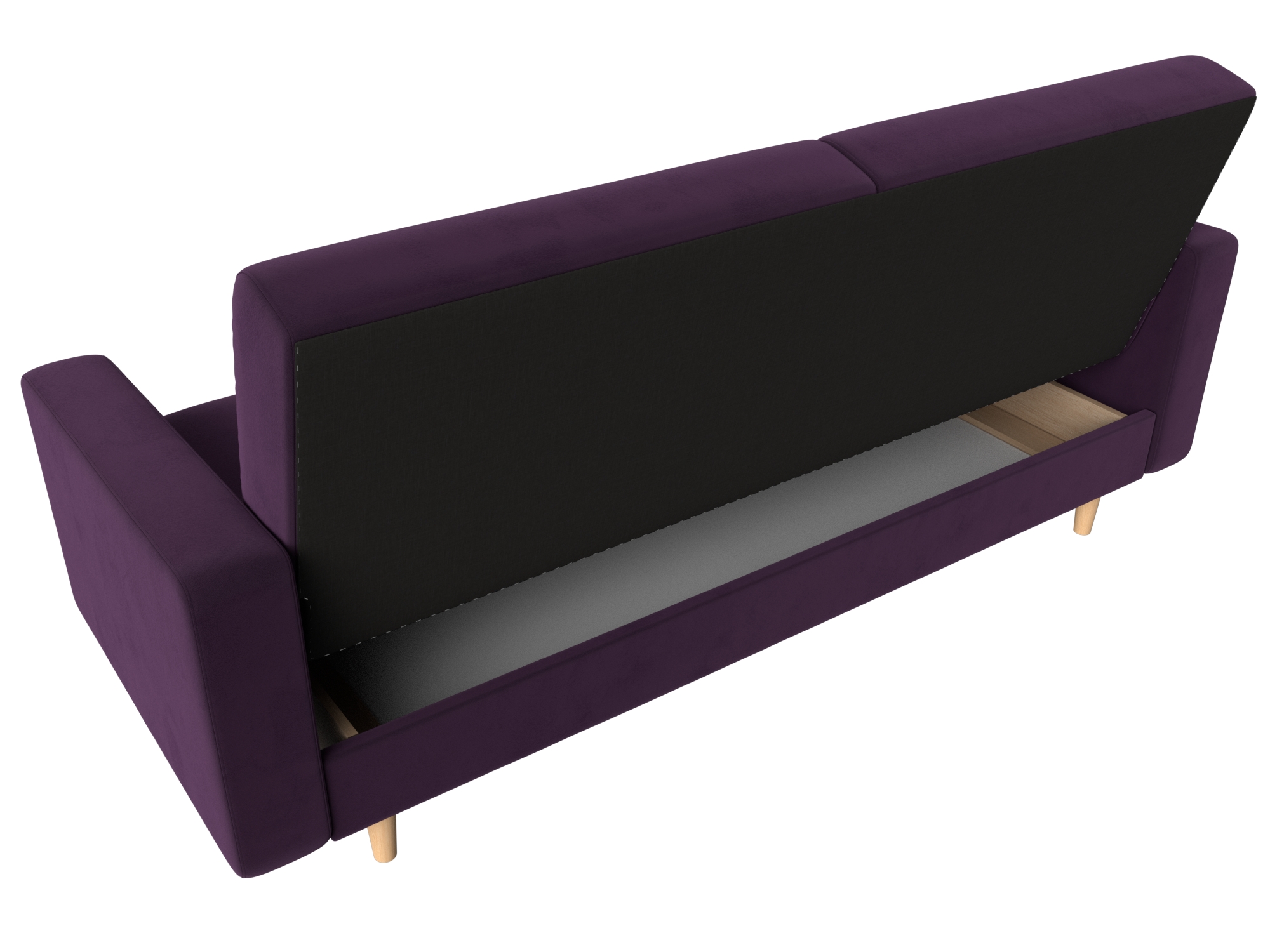 Прямой диван книжка Бонн (Фиолетовый)