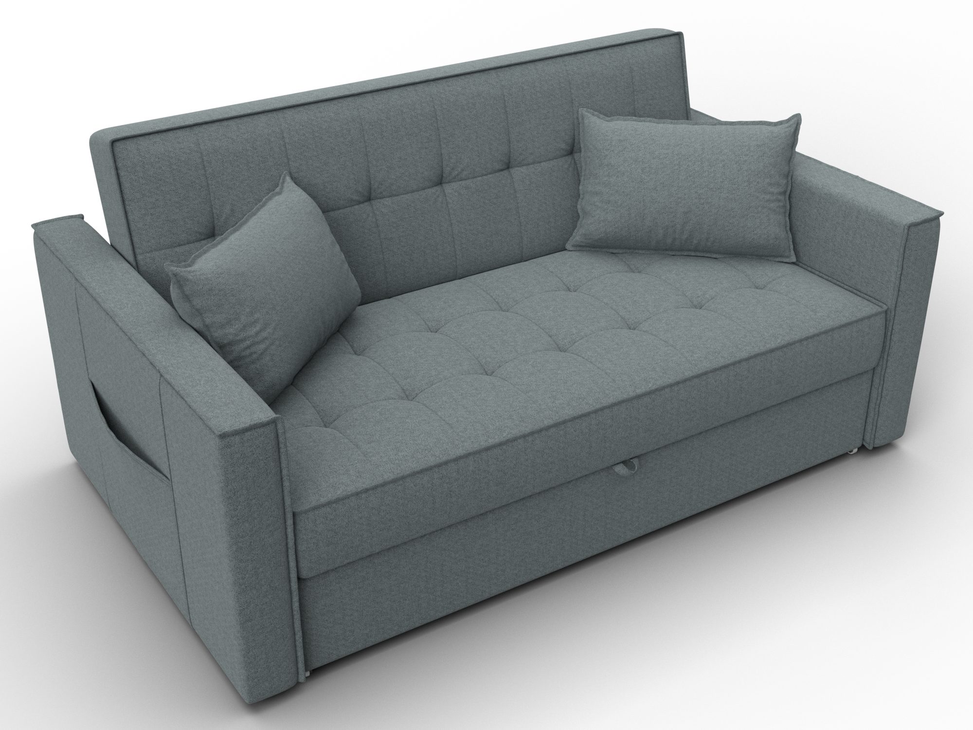 Диван прямой Лига-104 (140) ( Амур 07 серый )