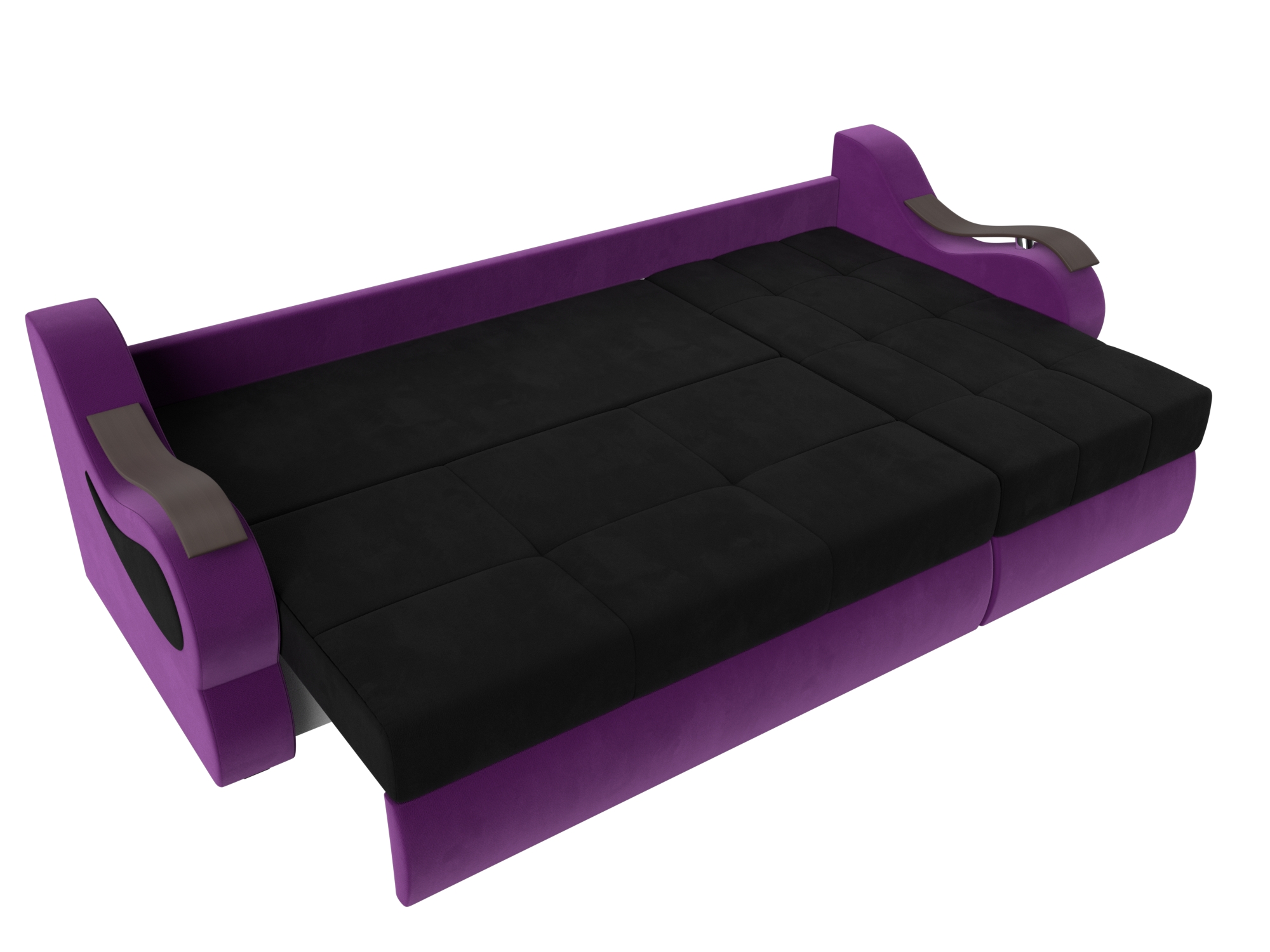 Угловой диван Меркурий правый угол (Черный\Фиолетовый)