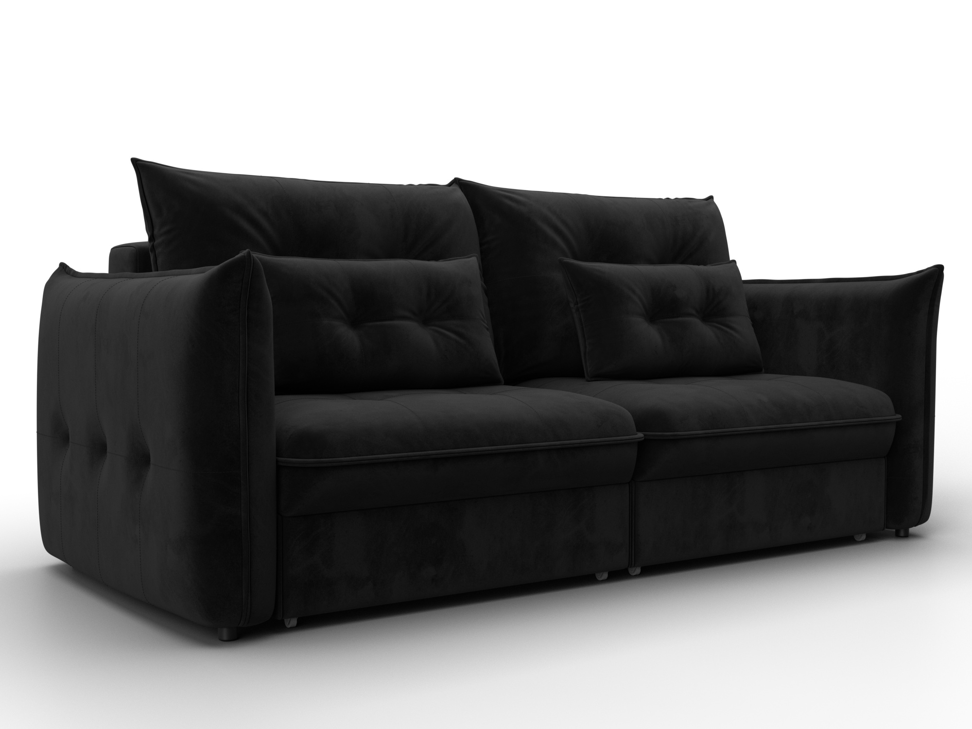 Диван прямой Лига-100 НПБ ( SEVEN 35 черный )