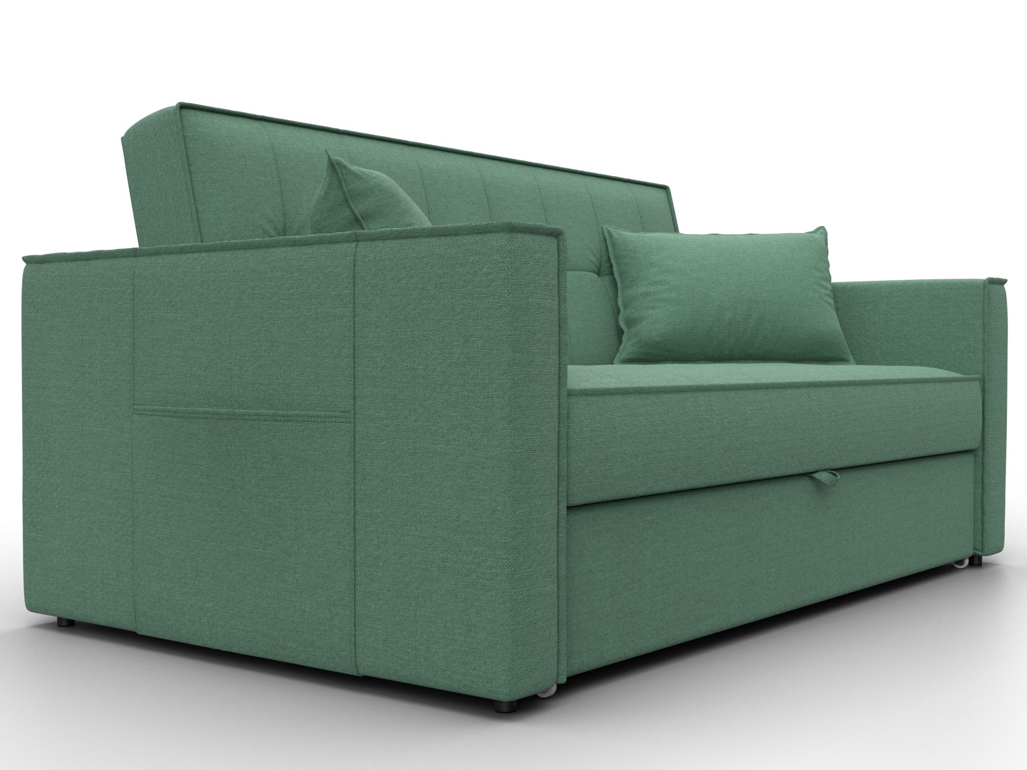 Диван прямой Лига-104 (140) ( Амур 11 зеленый )